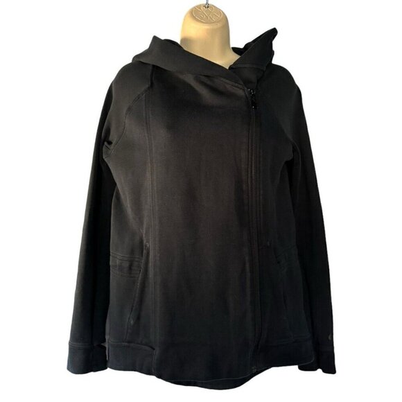 Nike Women's Sz XS Black Asymmetric Zip Tech Fleece Oversized Hoodie - Picture 1 of 11